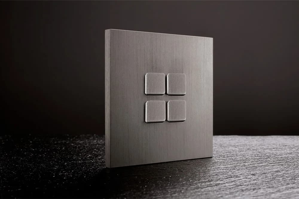 Alphaplate controls integrated into a refined architectural surface