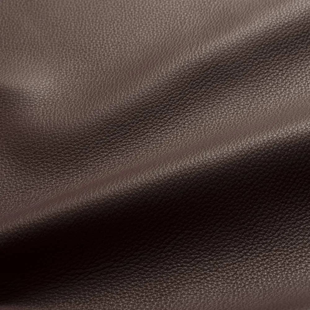Deep brown Cuoium leather with a fine natural grain