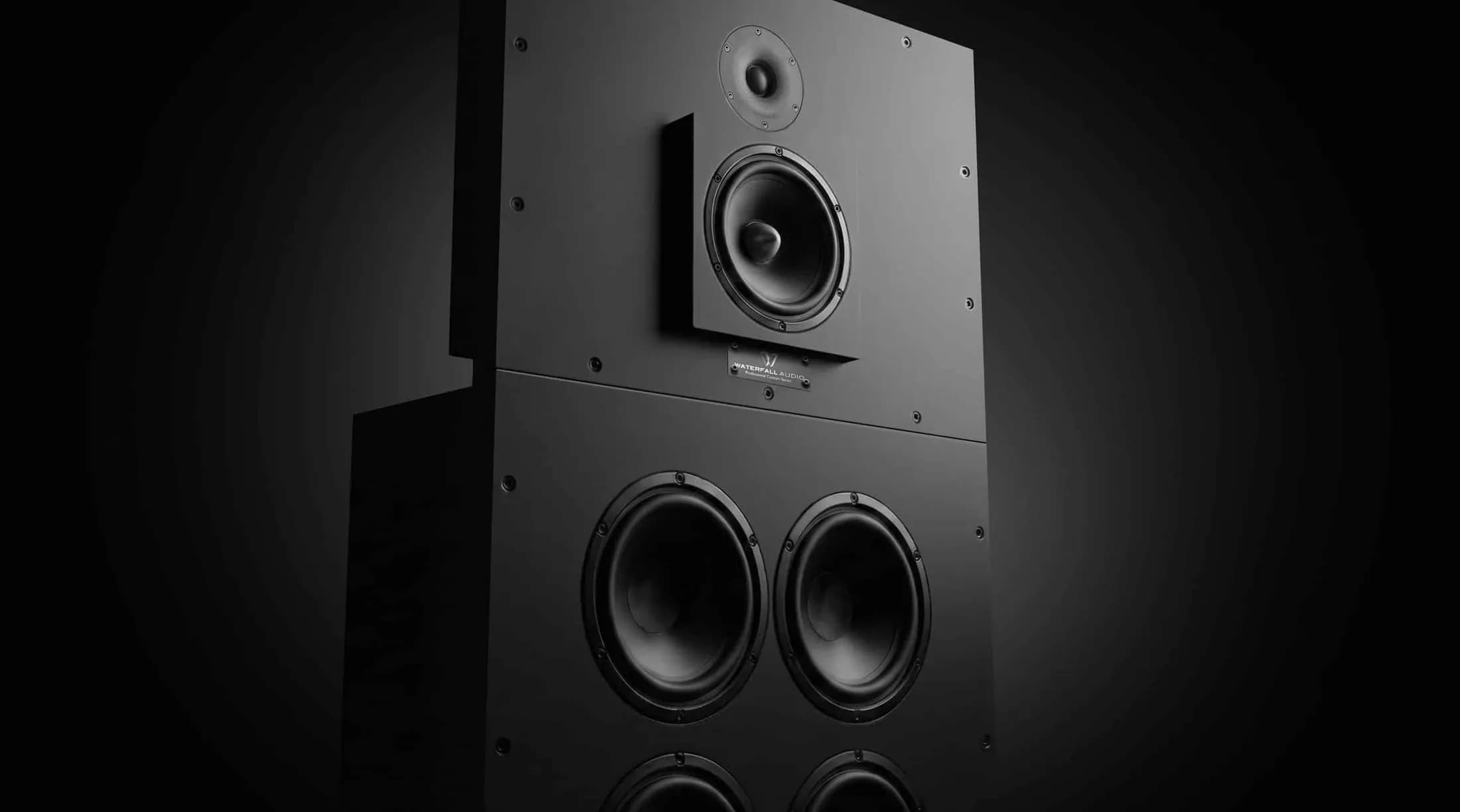 Close detail of Waterfall LCR1000 acoustic drivers